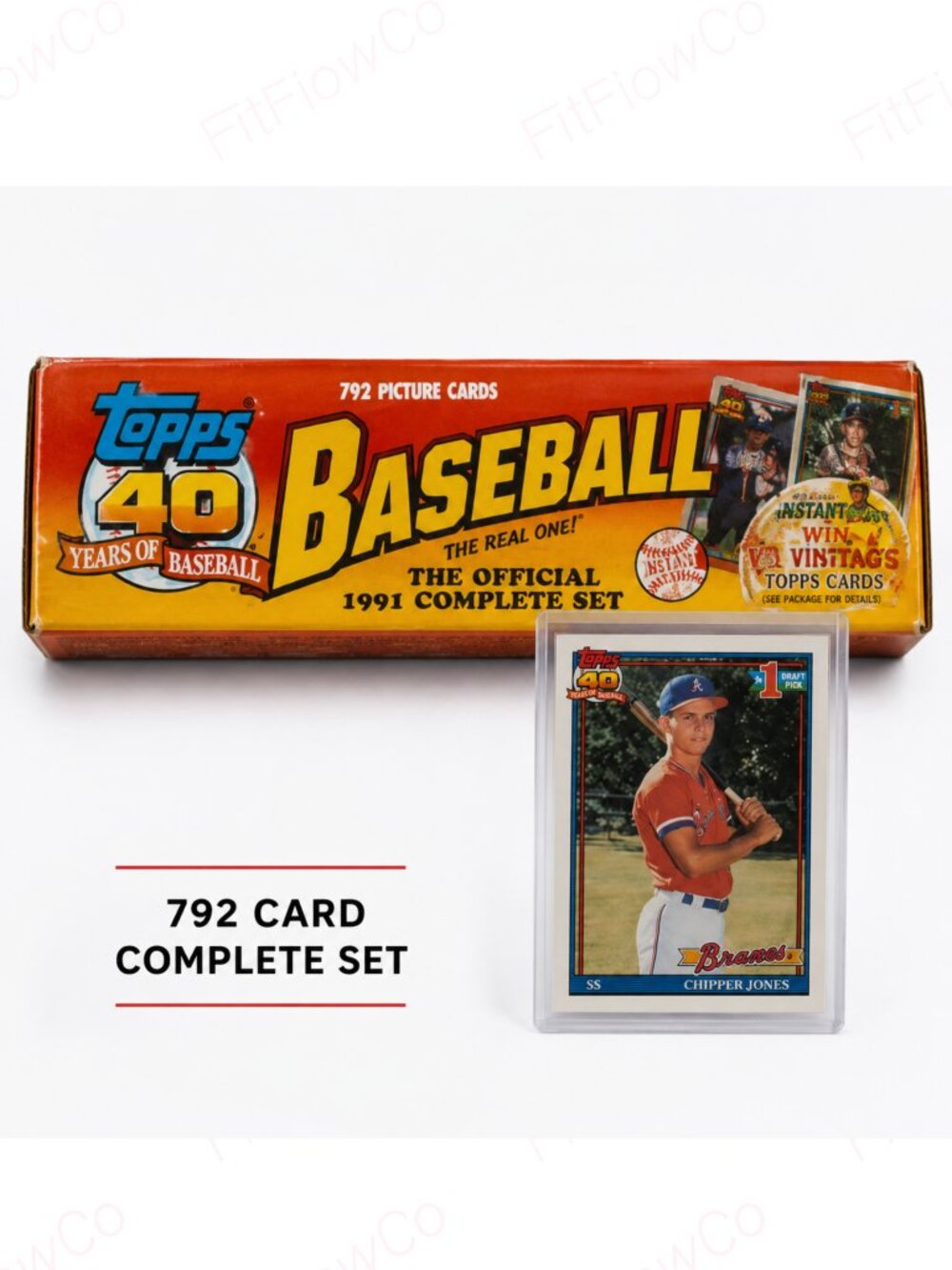 1991 Topps Baseball Complete Set 792 Cards Chipper Jones Rookie